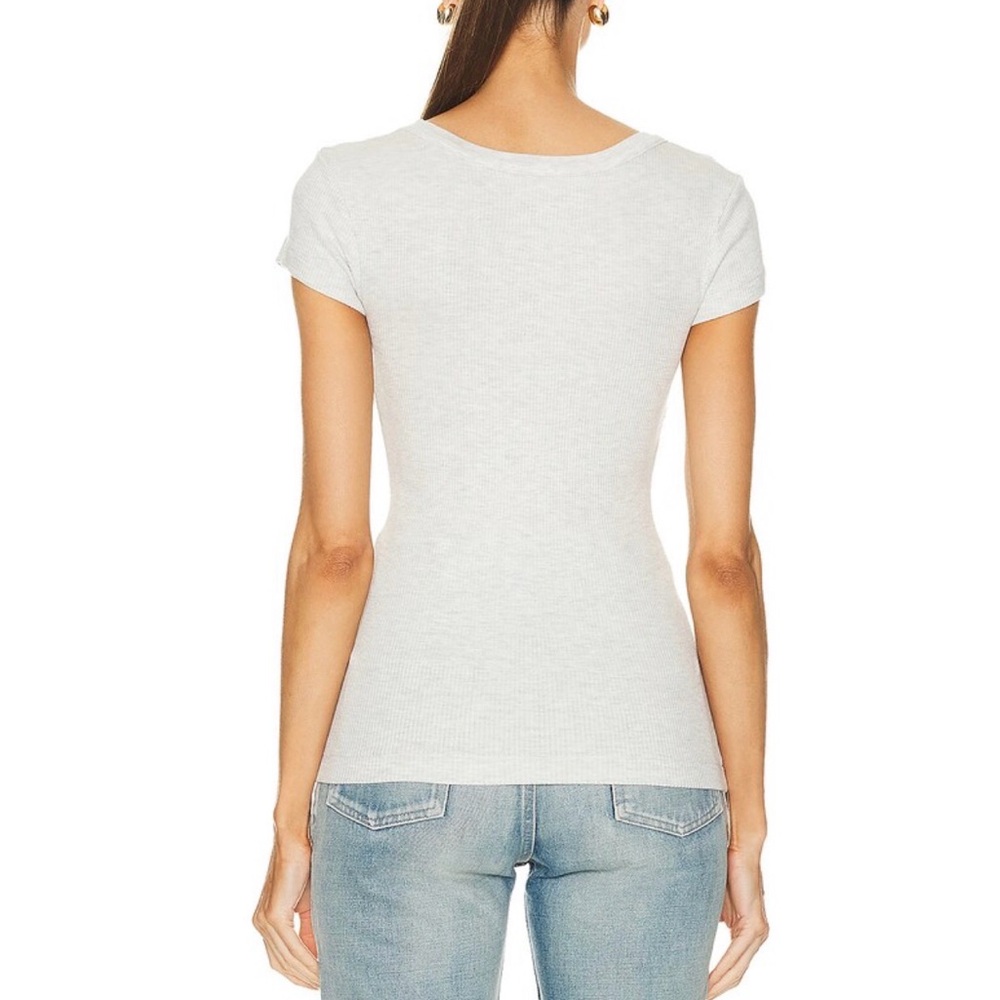 Citizens Of Humanity Lima Heather Gray Scoop Neck Tee - Picture 3 of 9